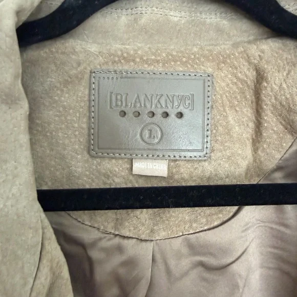Blank NYC Taupe Suede Moto Jacket - Picture 2 of 5
